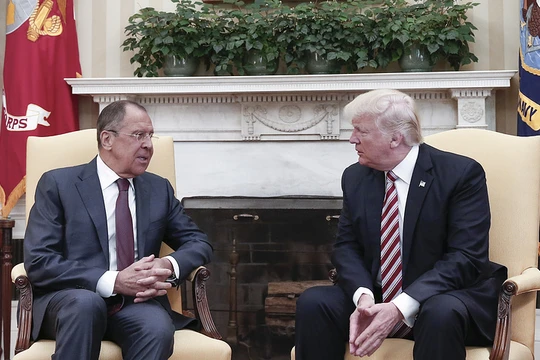 Tổng thống Mỹ Donald Trump tiếp Ngoại trưởng Nga Sergey Lavrov tại Nhà Trắng ngày 10/5