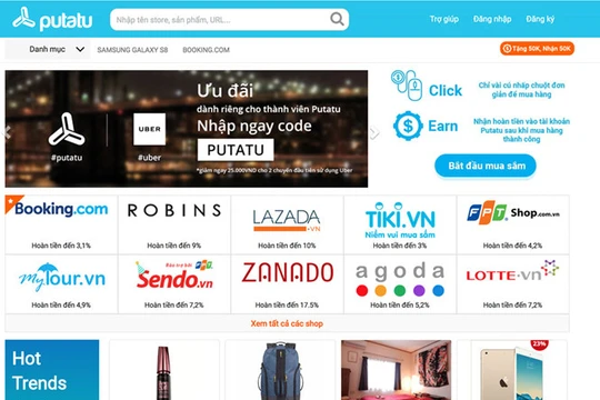 Vũ Quang Tám và mạng mua sắm thông minh Putatu.com ẢNH: X.P