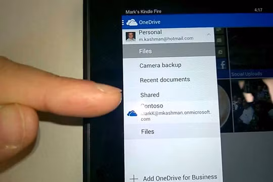 Tương lai OneDrive có thể giải phóng không gian lưu trữ giúp thiết bị Android ẢNH: YOUTUBE