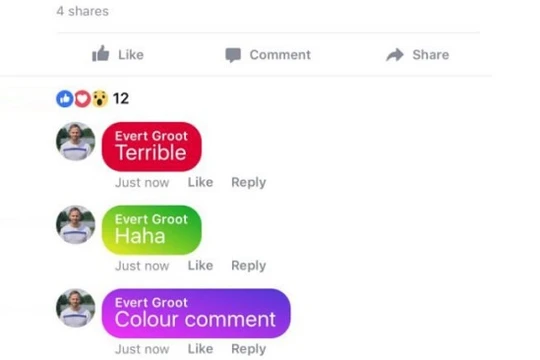 Các bình luận sẽ có thể thêm màu nền