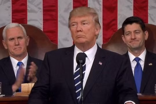 Tổng thống Donald Trump phát biểu trước Lưỡng viện