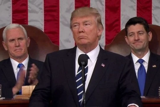 Tổng thống Donald Trump phát biểu trước Lưỡng viện