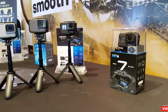 Ba phiên bản của dòng sản phẩm GoPro HERO7 thế hệ mới. (Ảnh: Ngô Minh)