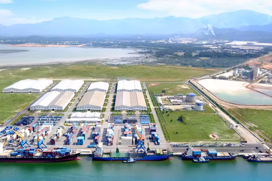 Cảng Chu Lai - nơi xuất khẩu sản phẩm Thaco sang thị trường nước ngoài.