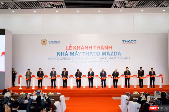 Nhà máy Thaco Mazda hiện mới hoàn thành giai đoạn 1 với năng lực sản xuất 50.000/năm và sẽ đạt được mục tiêu 100.000 xe/năm vào năm 2019