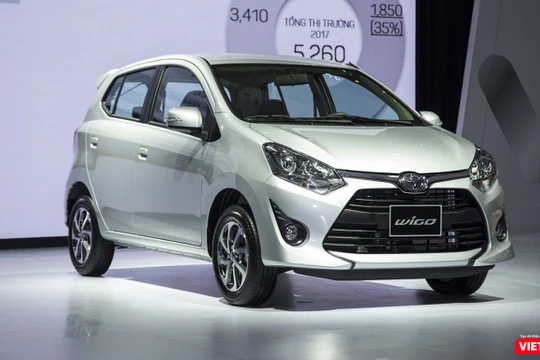 Ngoại hình của Toyota Wigo trông hiện đại và thể thao hơn so với một số đối thủ trong cùng phân khúc. (Ảnh: Ngô Minh)