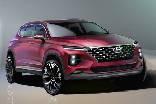 Hình ảnh dựng đầu tiên cho thấy cái nhìn rõ hơn về Hyundai Santa Fe thế hệ mới