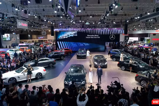 Gian hàng Mercedes-Benz Việt Nam chiếm vị trí trung tâm của triển lãm. (Ảnh: MBV)