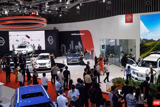 Toàn cảnh gian hàng Nissan Việt Nam tại triển lãm VMS 2018 (Ảnh: Ngô Minh)