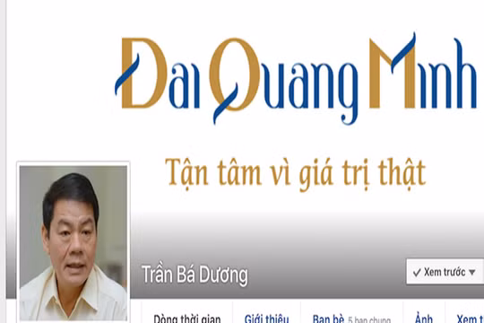 Trang facebook được cho là của ông Trần Bá Dương