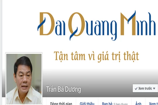Trang facebook được cho là của ông Trần Bá Dương