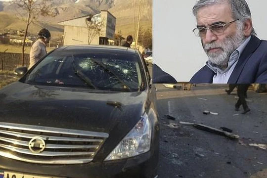 Hiện trường vụ ám sát nhà khoa học hạt nhân Iran, Mohsen Fakhrizadeh.