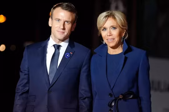 Tổng thống Pháp Emmanuel Macron cùng phu nhân Brigitte Macron (Ảnh Getty).