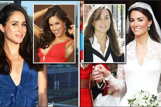 Công nương Kate Middleton và Meghan Markle (Daily Express)