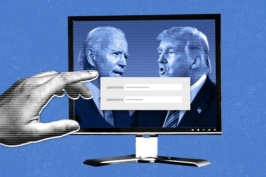 Chiến dịch của Tổng thống Trump và ứng cử viên Joe Biden là mục tiêu chính trong vụ tấn công mới này. (Ảnh: CNN)