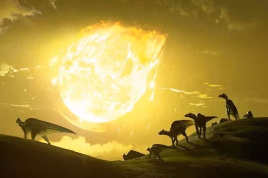 Nguyên nhân dẫn đến sự biến mất của loài khủng long được cho là do vụ va chạm của một tiểu hành tinh với Trái Đất. Ảnh: India Gone Viral