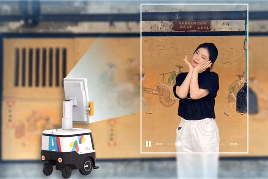 Robot của Xinhua Zhiyun có thể tự động nhận dạng mục tiêu, quay video ngắn, tải video lên đám mây theo thời gian thực và sản xuất nội dung vlog.