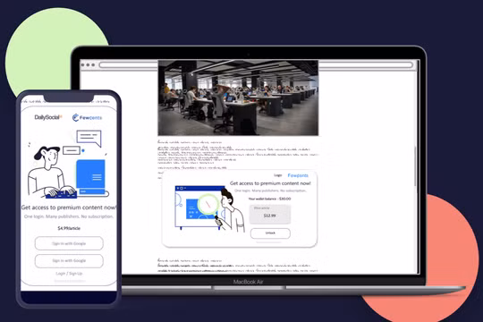 Câu chuyện về tường phí (Paywall) đang được một bộ phận không nhỏ người đọc coi là “chi phí phiền toái". Ảnh: Fewcents