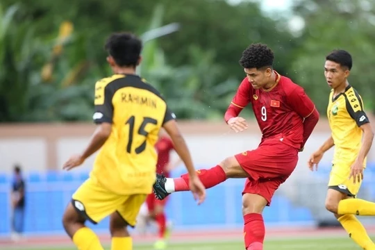 Đức Chinh đã đóng góp 4 bàn trong chiến thắng 6-0 của đội U22 Việt Nam