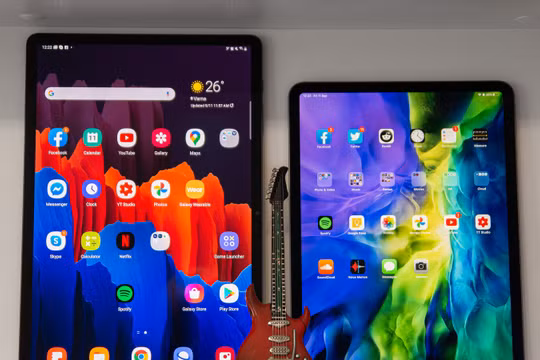 Máy tính bảng Samsung thất thế trước Apple (Ảnh: Gizmochina)