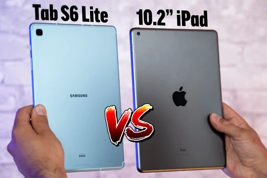 Giữa iPad 10.2 inch và Samsung Galaxy Tab S6 Lite nên chọn máy tính bảng nào (Ảnh: Youtube)