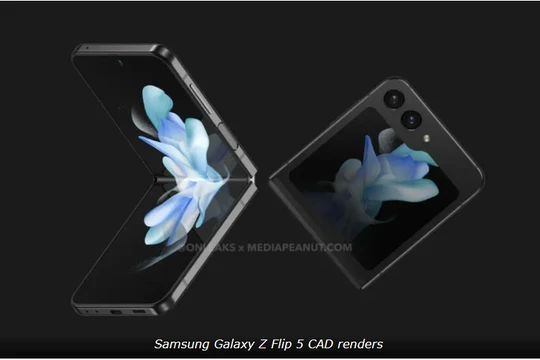 Rò rỉ hình ảnh CAD của Galaxy Z Flip 5 với phần màn hình phụ được thiết kế hoàn toàn mới (Ảnh: Gizmochina)