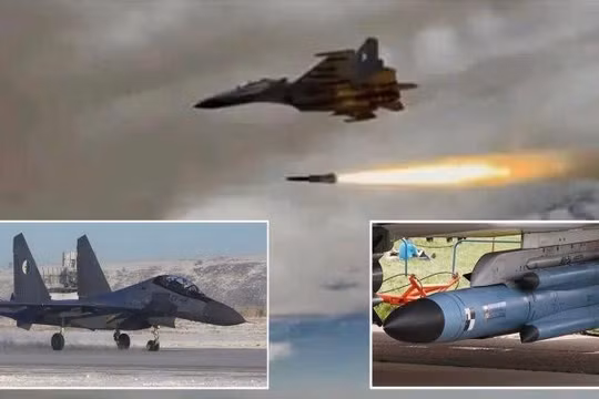 Tiêm kích Su-30MKA của Algeria phóng tên lửa hành trình chống bức xạ trong buổi huấn luyện (Ảnh: Military Watch Magazine)