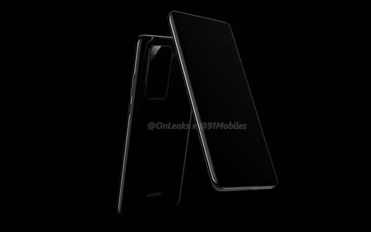 Hình ảnh render mới nhất của chiếc Huawei P40 (Ảnh: 91Mobiles)
