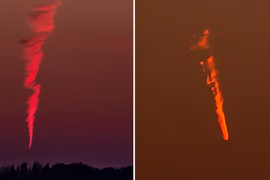 Vật thể lạ bay trên bầu trời nước Anh (Ảnh: Metro)