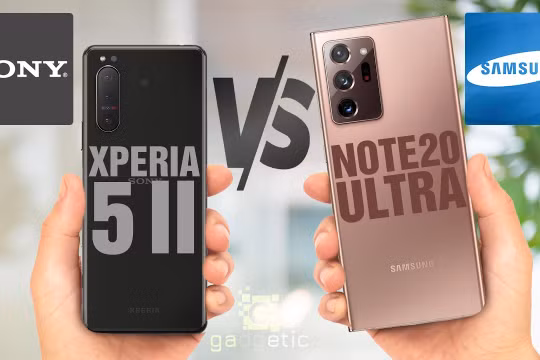 Sony Xperia 5 Mark 2 vs Samsung Galaxy Note 20 Ultra (Ảnh: Gadgetic)