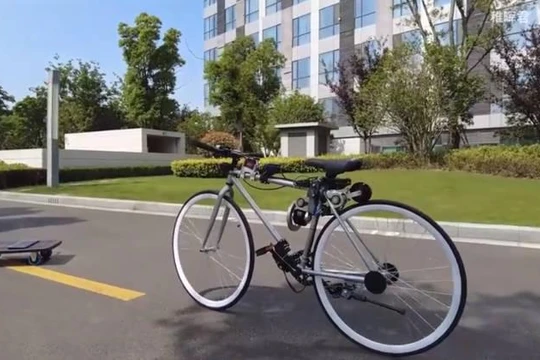 Chiếc xe đạp có khả năng tự cân bằng (Ảnh: OC)