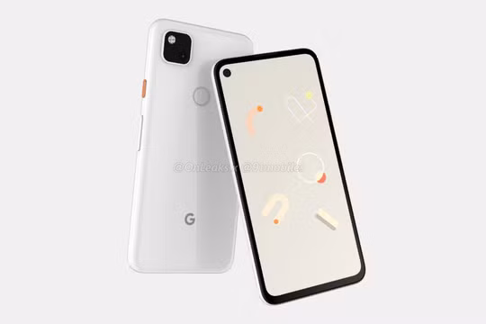 Hình ảnh render của chiếc Google Pixel 4a (Ảnh: 9mobiles)