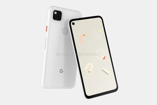 Hình ảnh render của chiếc Google Pixel 4a (Ảnh: 9mobiles)