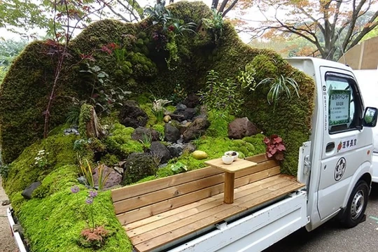 Cuộc thi làm vườn trên xe tải tại Nhật Bản (Ảnh: OC)