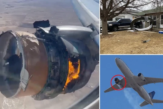 Hình ảnh vụ việc được hành khách và người dân chụp lại (Ảnh: Daily Mail)