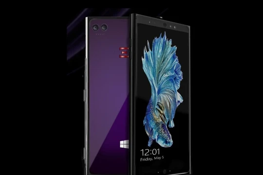 Hình ảnh render chiếc điện thoại sử dụng Windows 10 của hãng Emperion (Ảnh: Windowscentral)