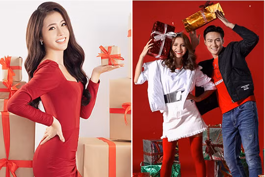 Các sao lộng lẫy trong màu đỏ truyền thống đón Giáng sinh 