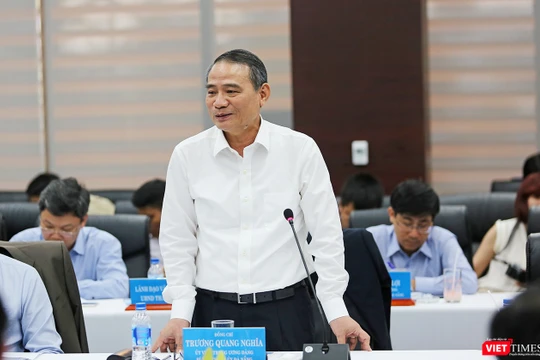Bí thư Thành ủy Đà Nẵng Trương Quang Nghĩa phát biểu tại buổi làm việc với đoàn công tác Bộ GTVT diễn ra chiều ngày 2/3