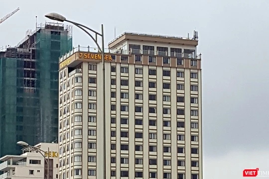 Dự án khách sạn 7 Seven Sea (đường Võ Nguyên Giáp, quận Sơn Trà, Đà Nẵng) ngang nhiên nâng tầng và đưa công trình vào hoạt động.