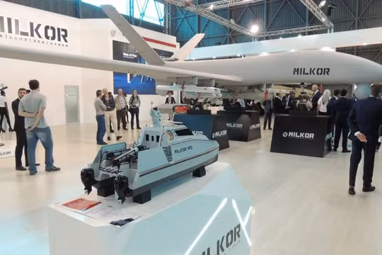 Máy bay chiến đấu không người lái (UCAV) Milkor 380. Ảnh Milkor Group