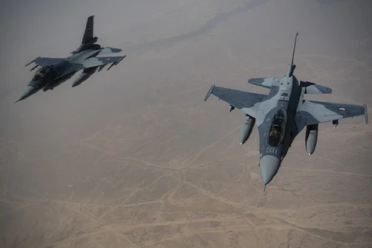Các máy bay chiến đấu F-16 quân đội Iraq. Ảnh South Front.