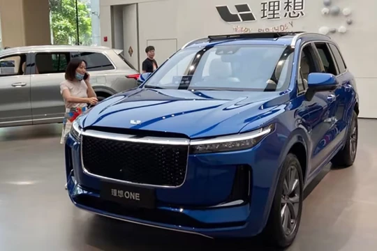 Xe điện Li ONE của nhà sản xuất ô tô Li Auto Trung Quốc. Ảnh Reuters