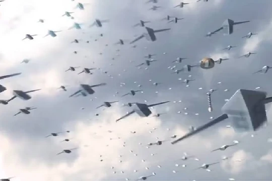 Dự án phát triển công nghệ bầy đàn robot chiến đấu của Quân đội Mỹ. Ảnh The Debrief.