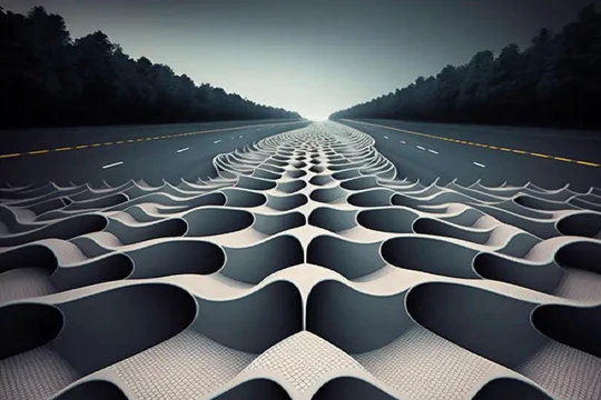 Bê tông siêu vật liệu mới được sử dụng trên đường cao tốc. Ảnh Amir Alavi