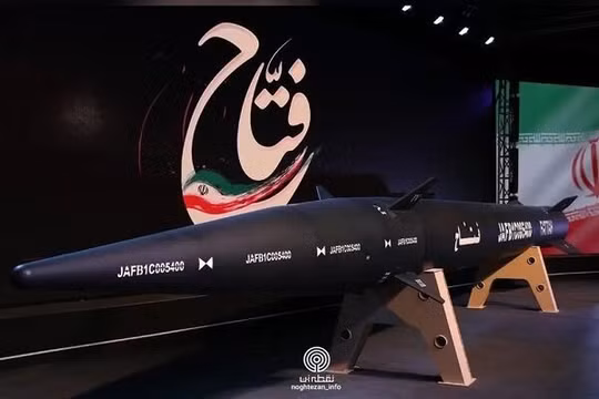 Tên lửa đạn đạo siêu thanh Fattah của Iran. Ảnh al-Mayadeen