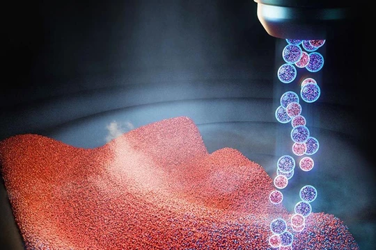 Sơ đồ mô phỏng in 3D kết hợp thông lượng cao. Ảnh SciTech Daily