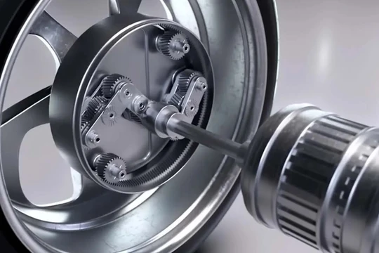 Bộ truyền động xe điện với hệ thống bánh răng hành tinh Uni Wheel. Ảnh Hyundai