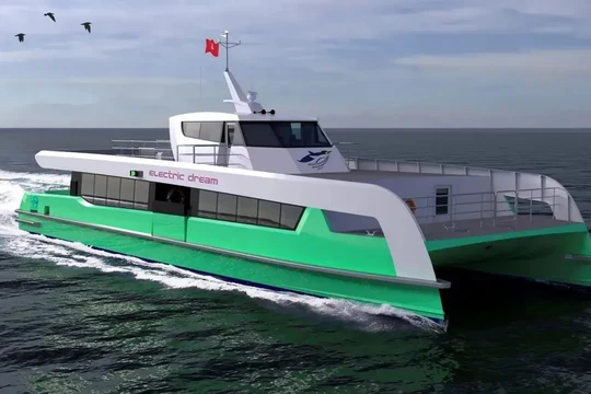 Phà chạy điện Penguin Refresh của Shell ở Singapore. Ảnh Engineering Interesting