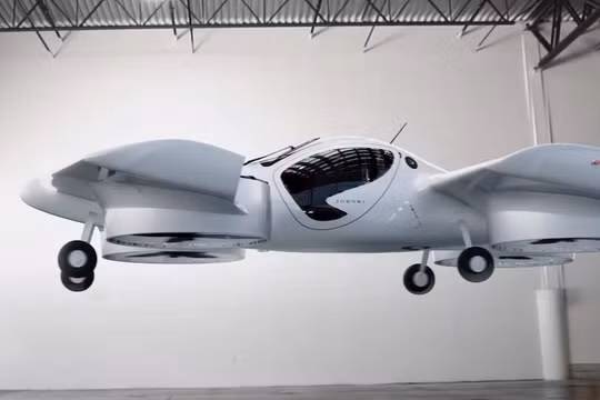 Ô tô bay điện eVTOL của công ty Doroni Aerospace bay thử nghiệm. Ảnh Electrek