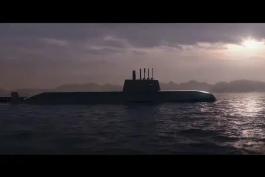 Tàu ngầm Jang Bogo III (KSS-III) Batch-II do công ty Hanwha Ocean Hàn Quốc chế tạo. Ảnh video DefenseWebTV.